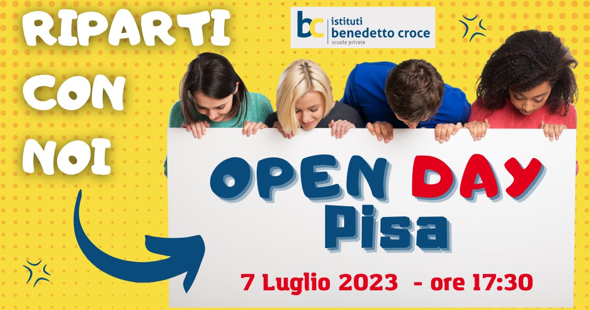 Grafica per open day istituti benedetto croce Pisa