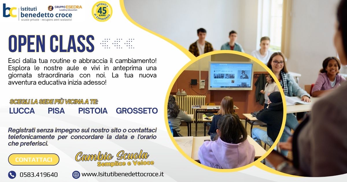 Vieni a scopire la nostra scuola con le open class